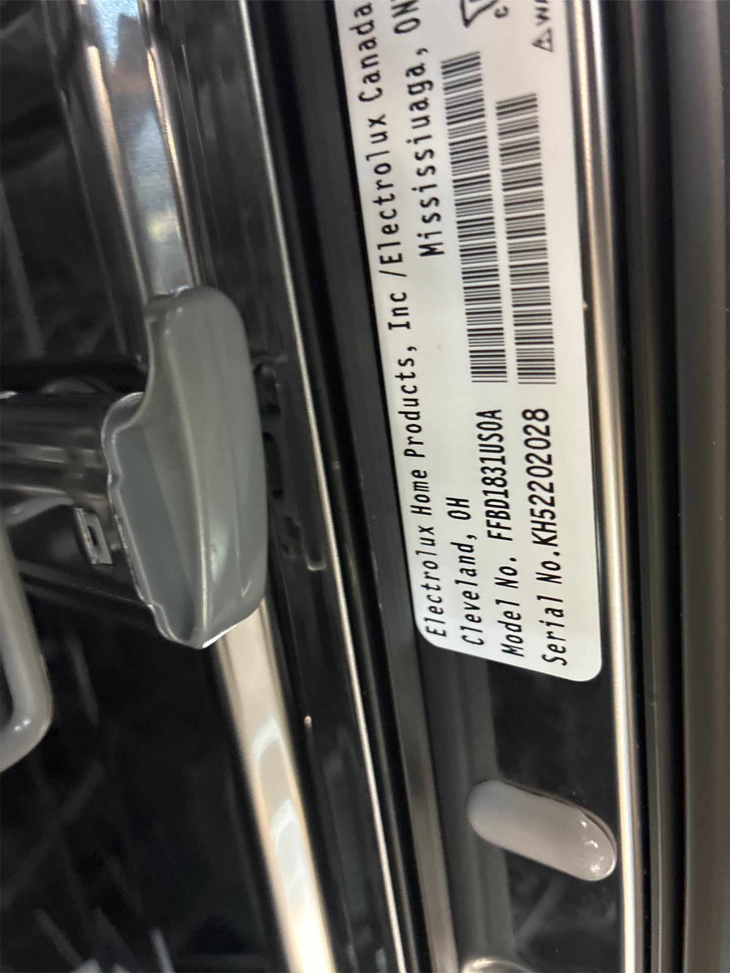Frigidaire 18" Front Control Tall Tub Dishwasher, SS