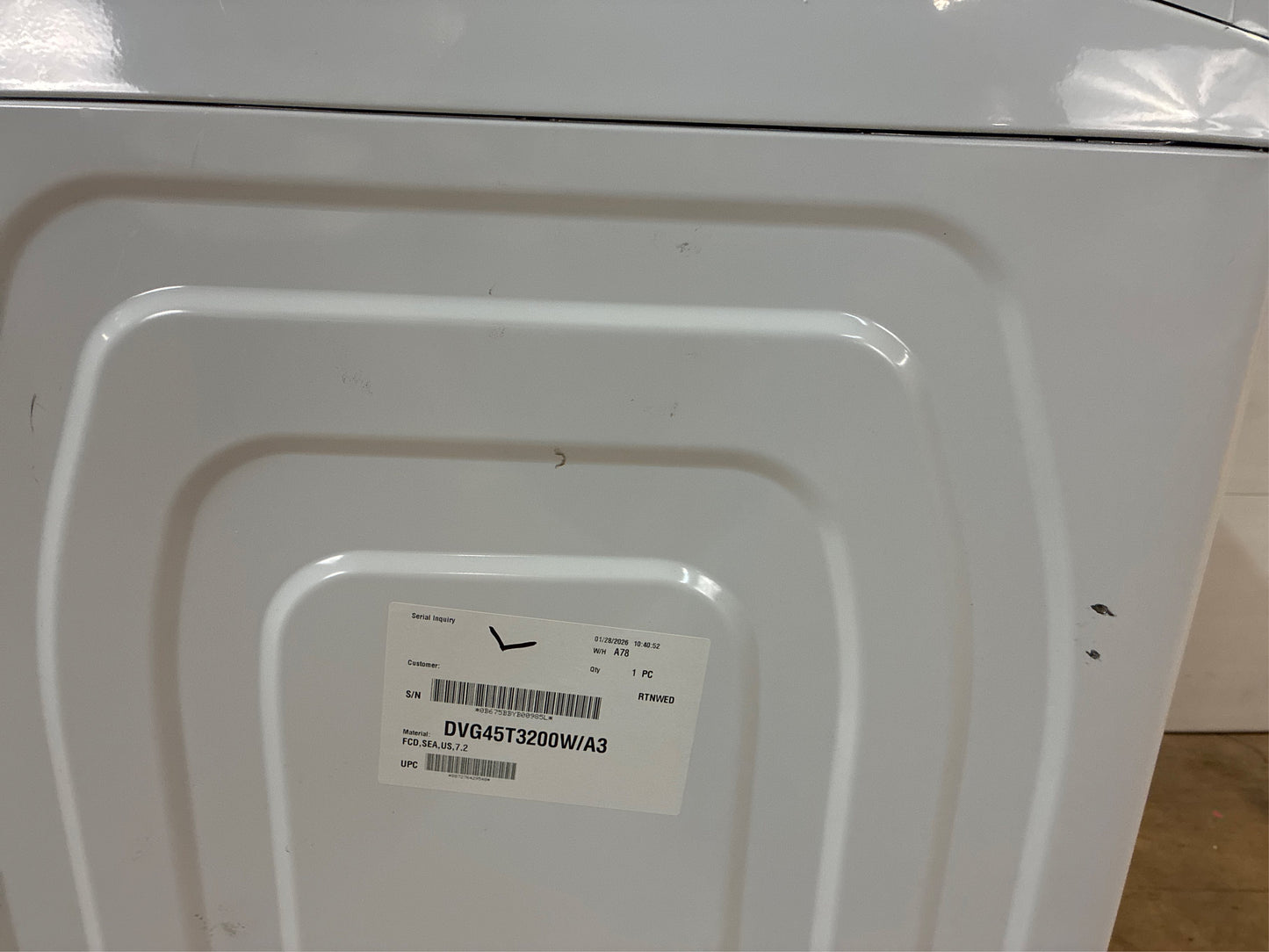 Samsung 7.2 cu. ft. Gas Dryer with Sensor Dry - White
