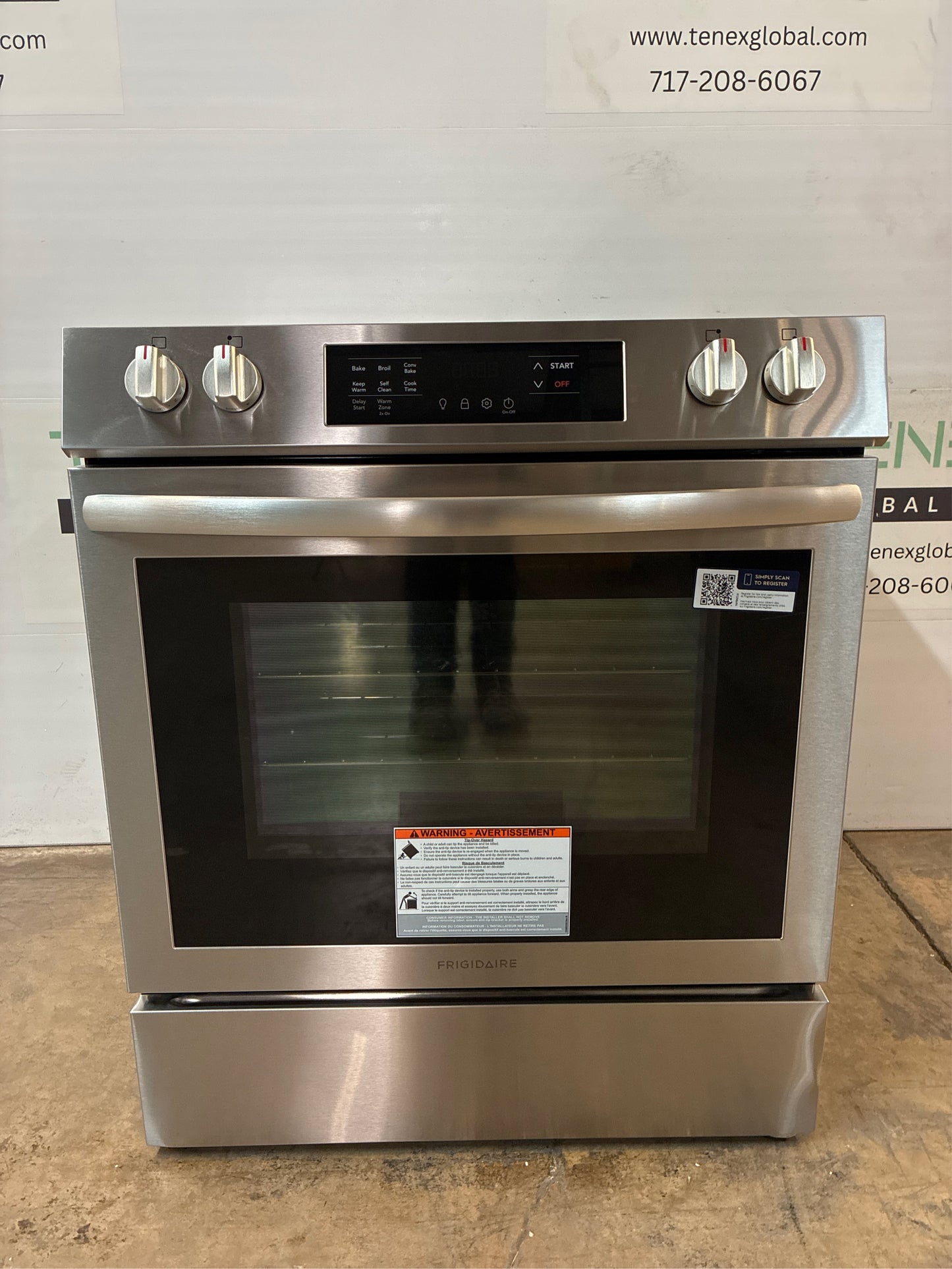 Frigidaire 30 in. Slide‑In Electric Range with Convection, SS