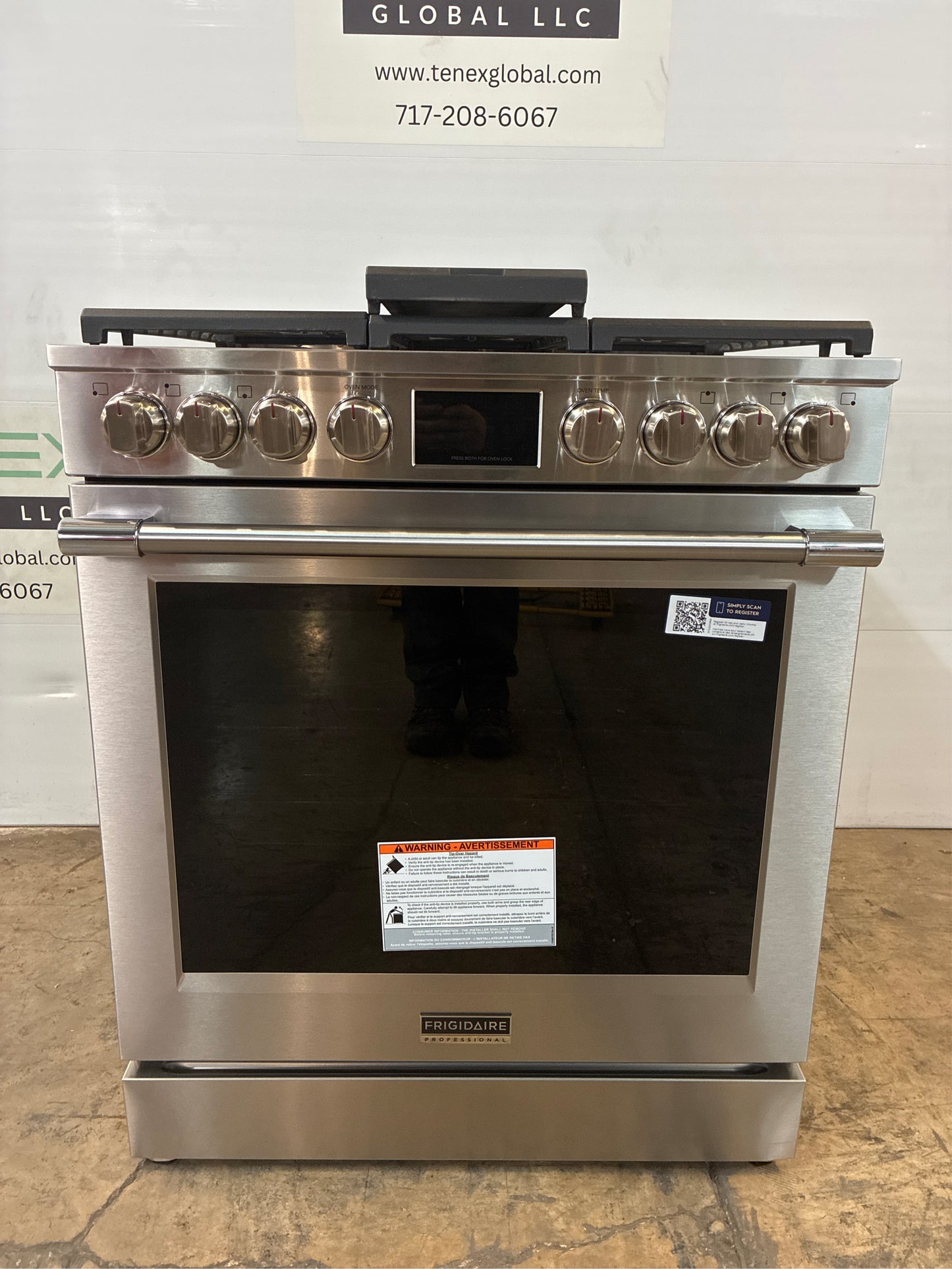 Frigidaire 30in 6 Burner Gas Range Stainless Steel