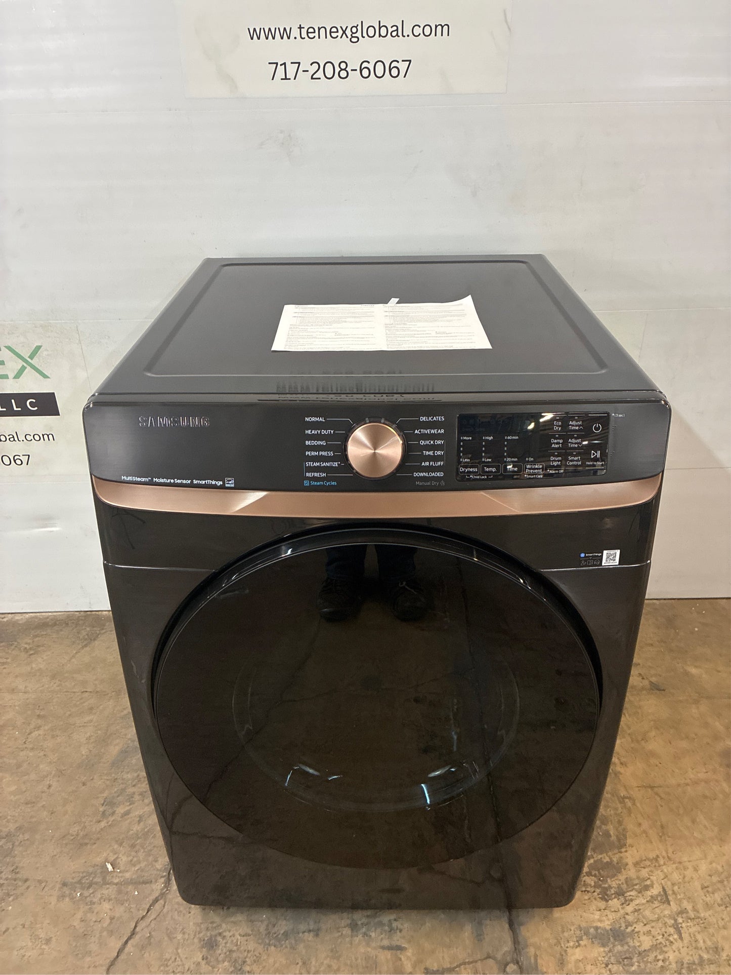 Samsung 7.5-Cu Ft Steam Electric Dryer (Black)