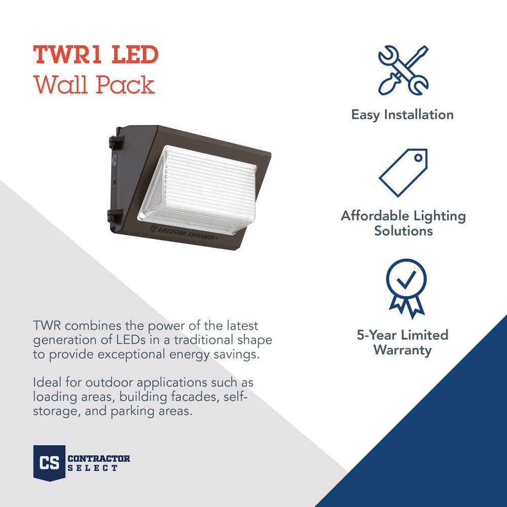 250W Eq Integrated LED Bronze Wall Pack