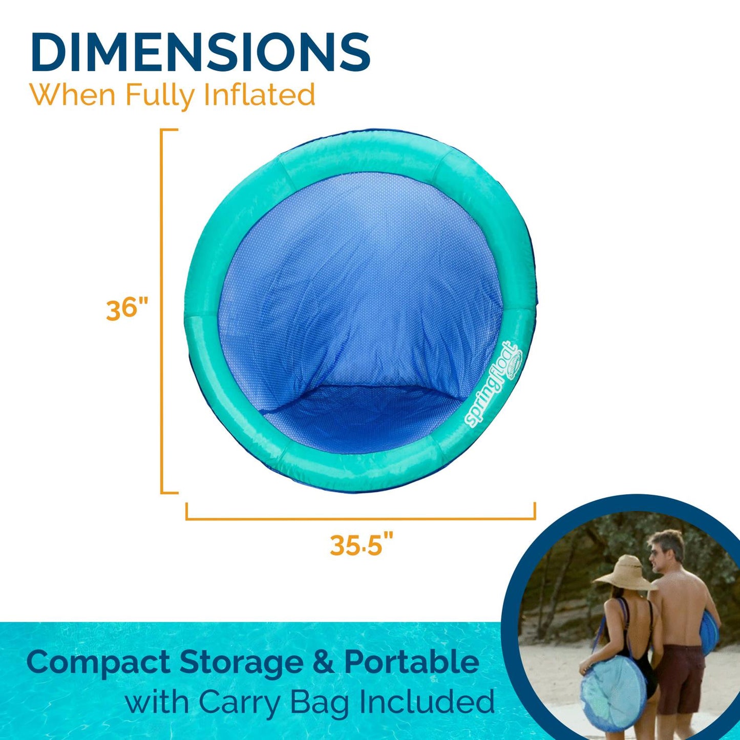 Swimways Fabric/Mesh Inflatable Pool Mat