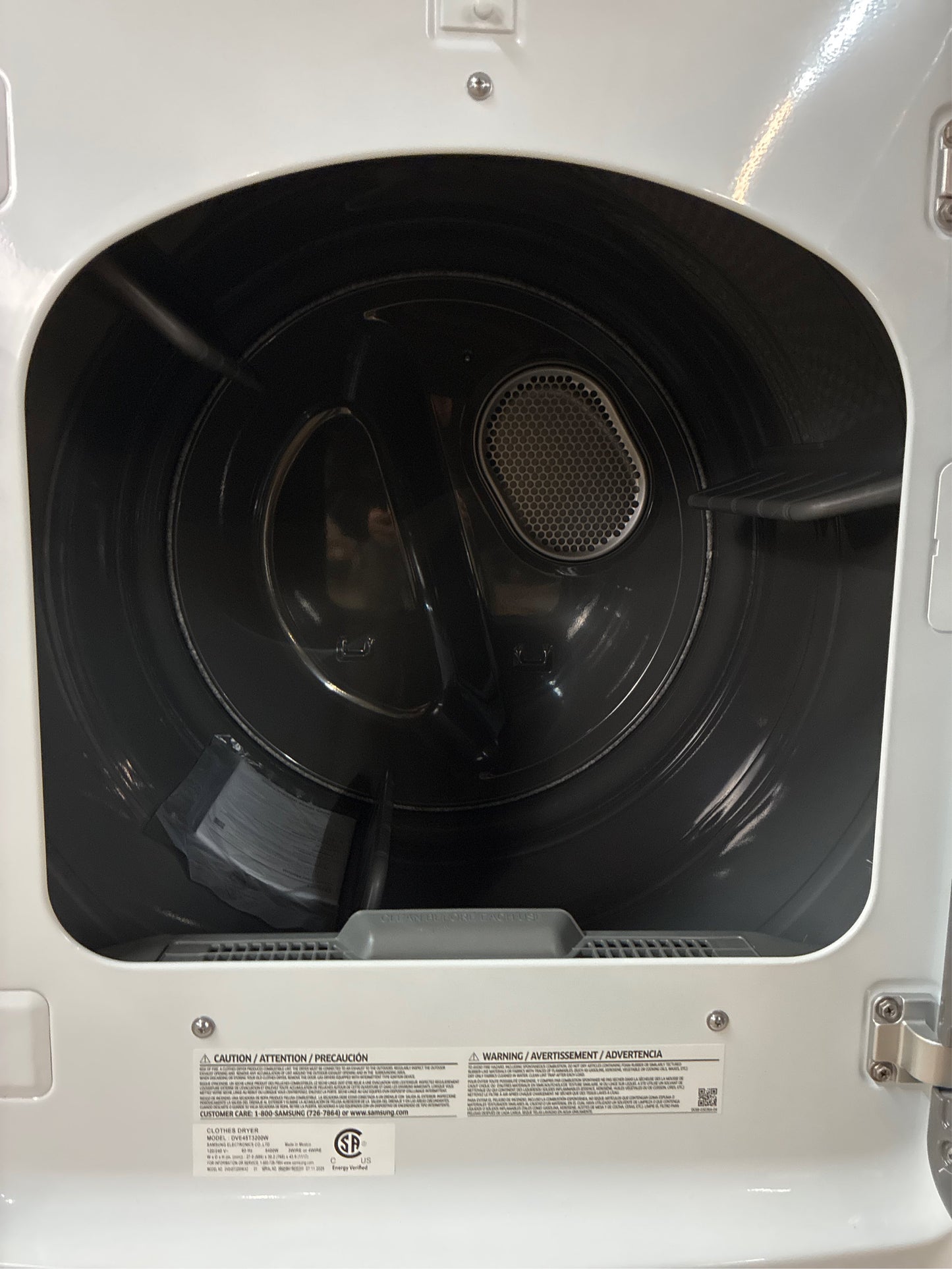 Samsung 7.2 cu.ft Vented Electric Dryer - White