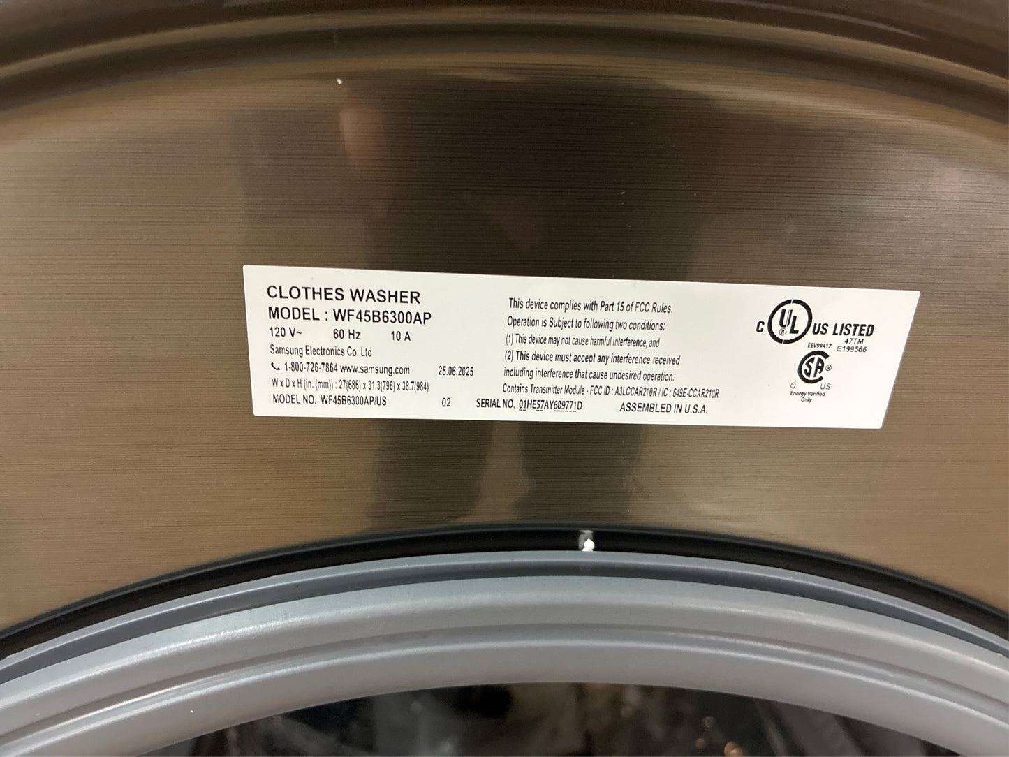 Samsung 4.5 cu. ft. Smart Front-Load Washer