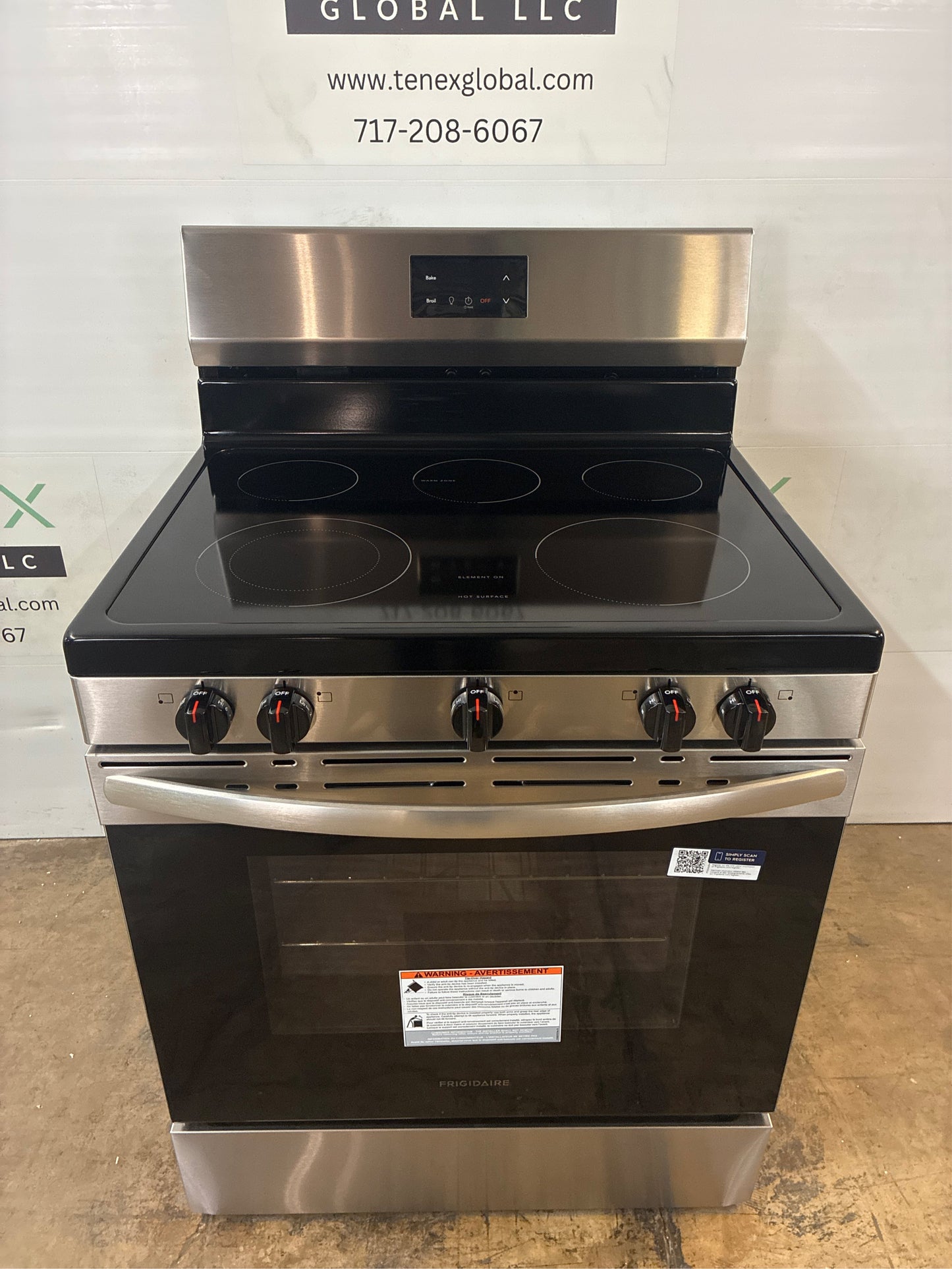 Frigidaire 30 in, Electric Range - 5 Burners, Stainless