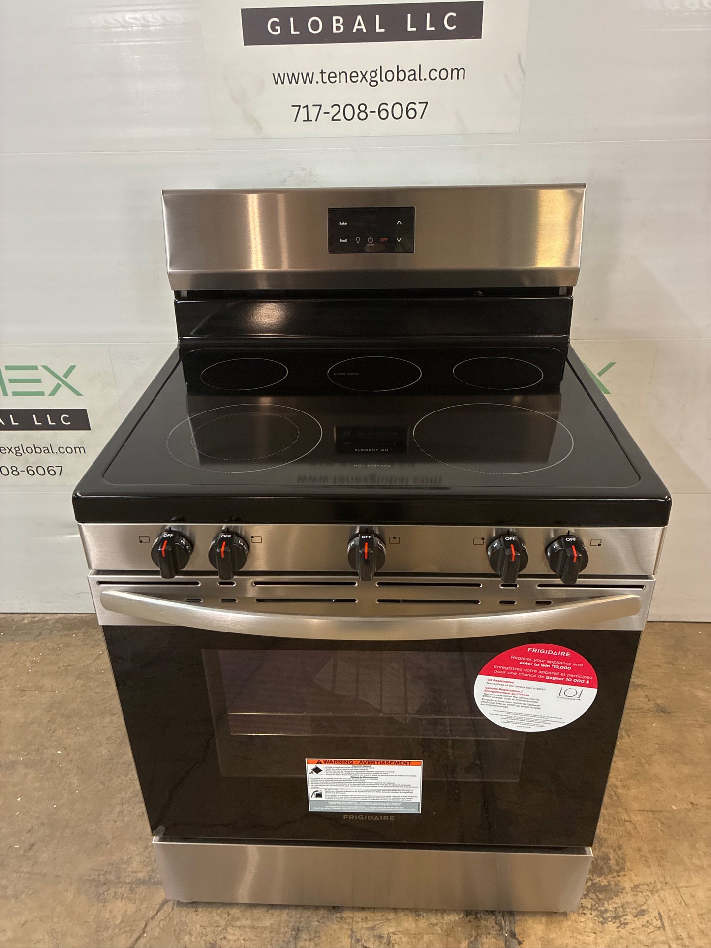Frigidaire 30 in, Electric Range, 5 Burners, Stainless