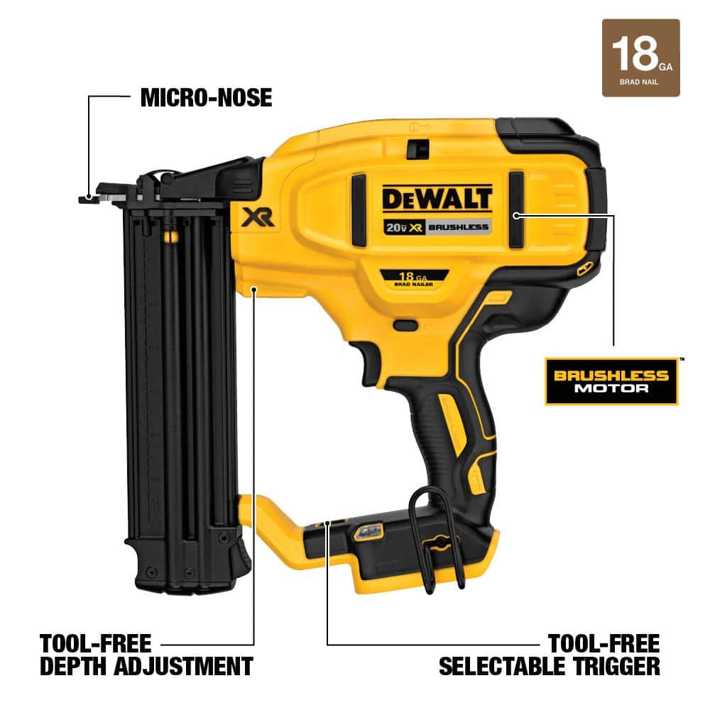 20V MAX XR 18-Gauge Cordless Brad Nailer Kit