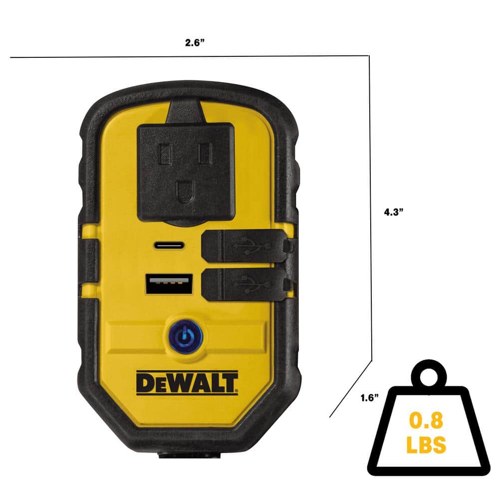 DEWALT 140W Car Power Inverter w/ Dual USB Ports
