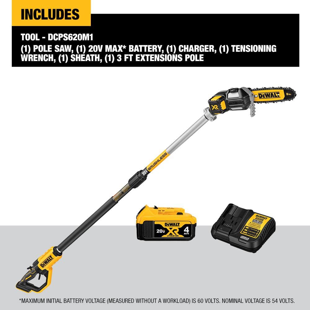 Dewalt 20V MAX 8in. Cordless Pole Saw Kit w/ Battery
