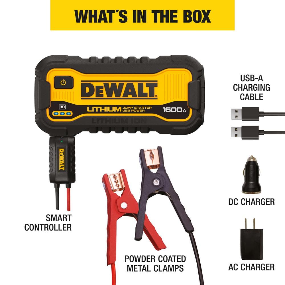 1600 Peak Amp Jump Starter w/ USB Bank
