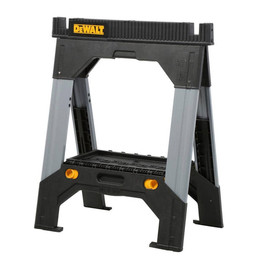 33 in. Folding Sawhorse with Adjustable Metal Legs