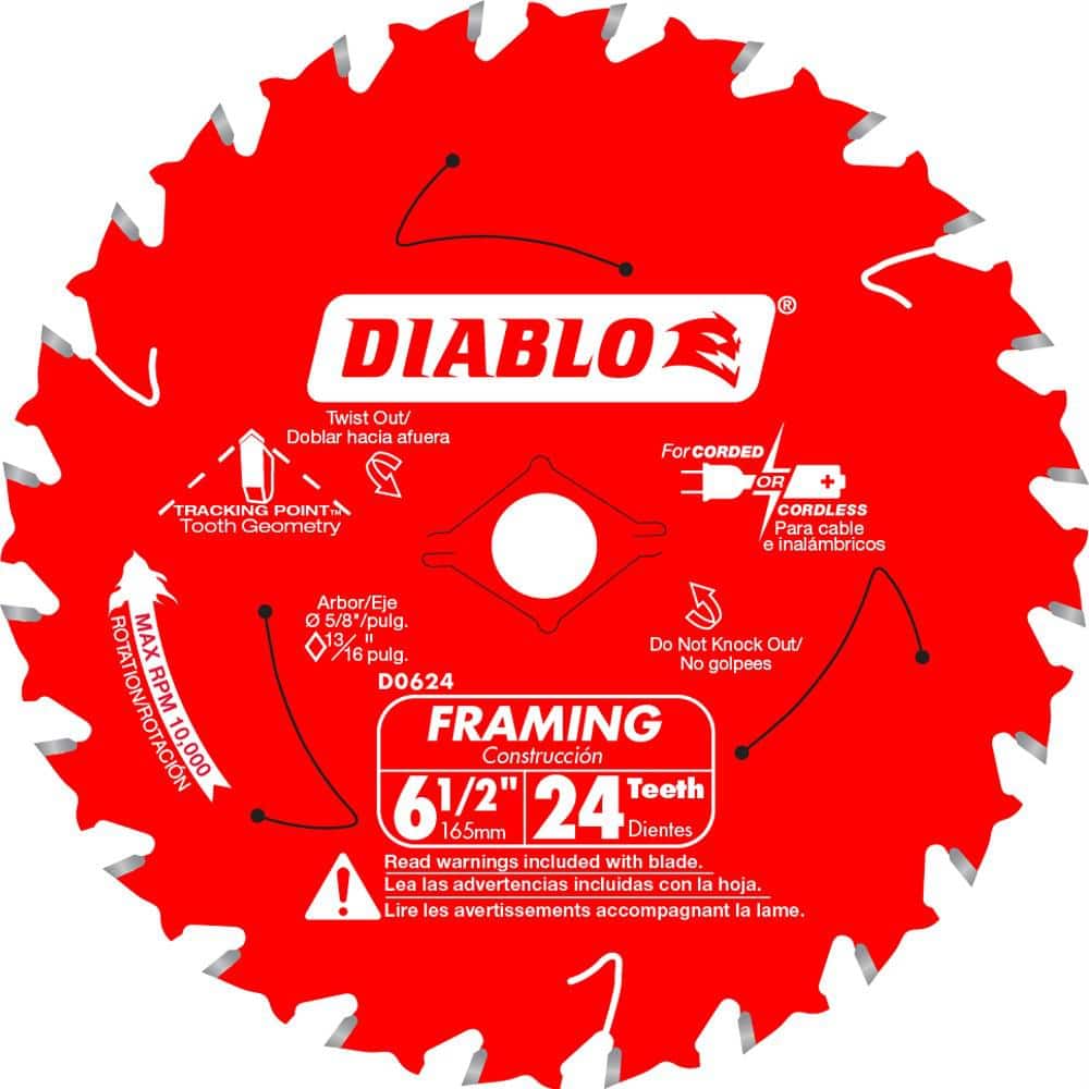 6-1/2 in. 24T Framing Circular Saw Blade 2-Pack