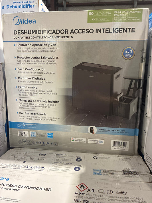 Midea 50-Pint Smart Dehumidifier MAD50PS1AWBL