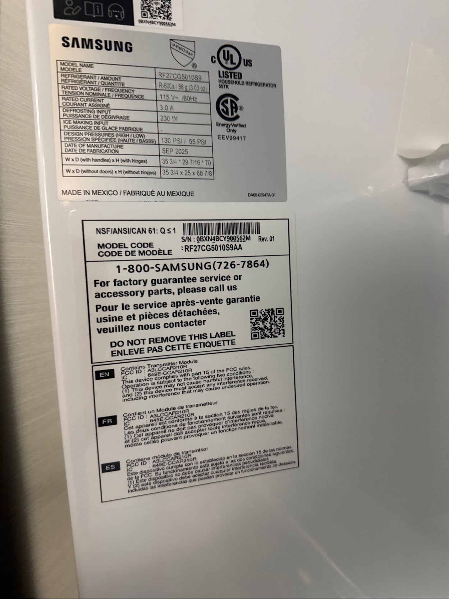 Samsung 27 cu. ft. French Door Refrigerator with Dual Ice