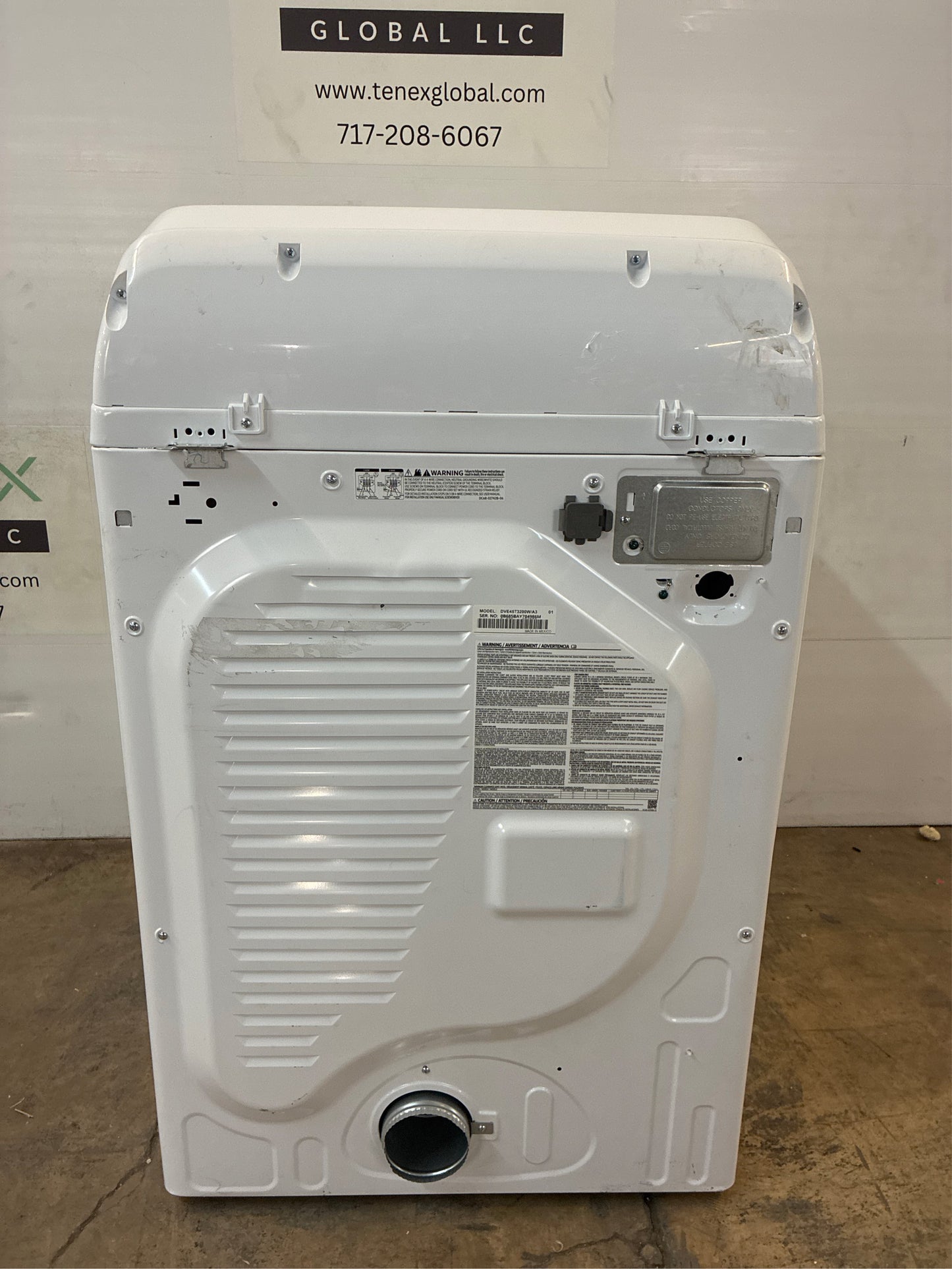 Samsung 7.2 cuft Vented Electric Dryer - White