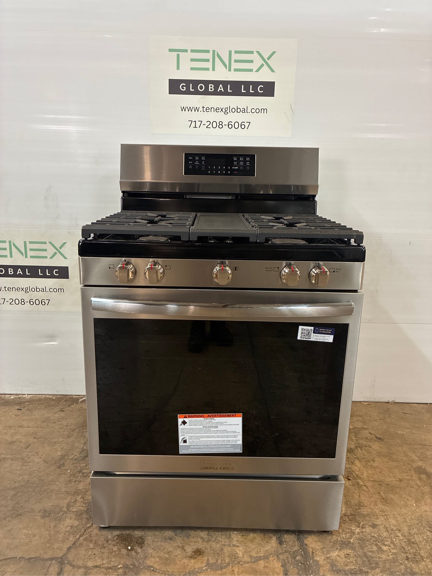 Frigidaire 30 in. 5 Burner Gas Range, True Convection