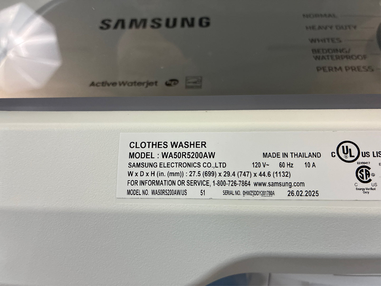 Samsung 5.2 cu. ft. Smart Top Load Washer