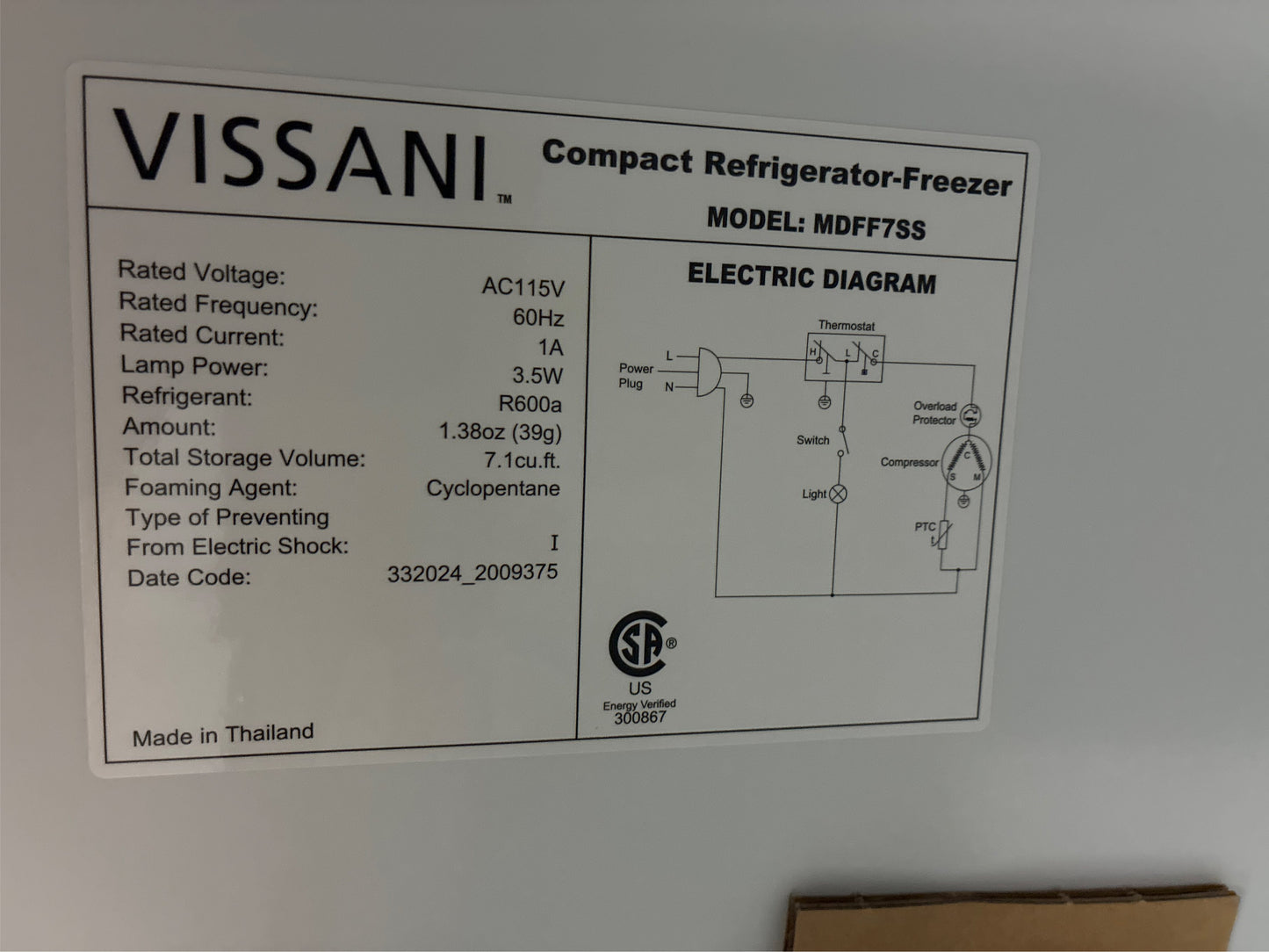 7.1 cu. ft. Top Freezer Refrigerator in SS Look