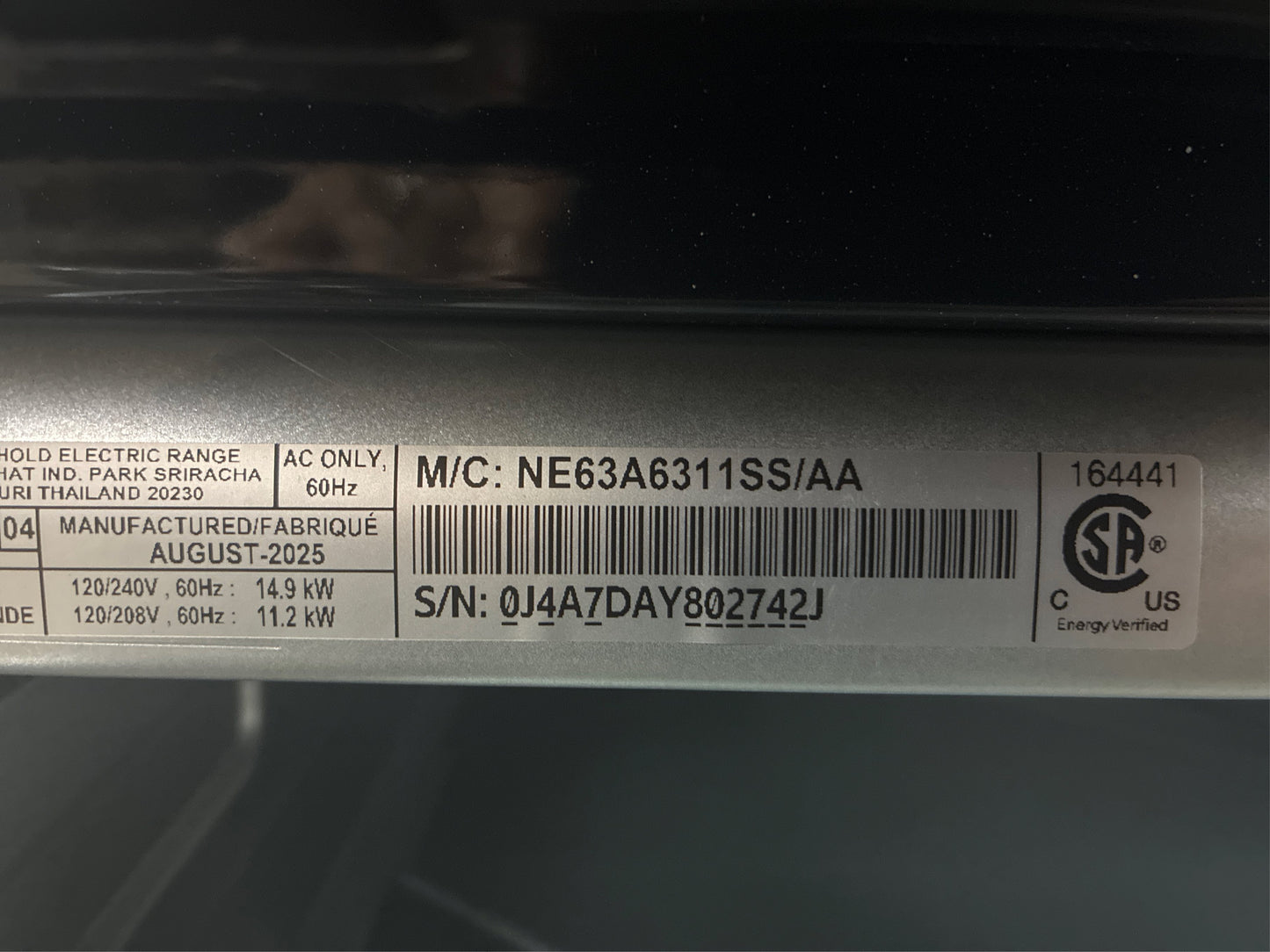 Samsung 6.3 cuft 5-Burner Electric Range