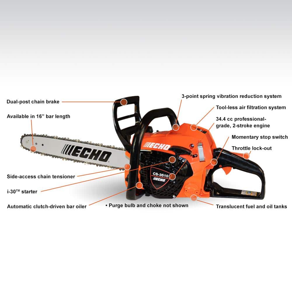 ECHO 16 in. 34.4 cc Gas Chainsaw