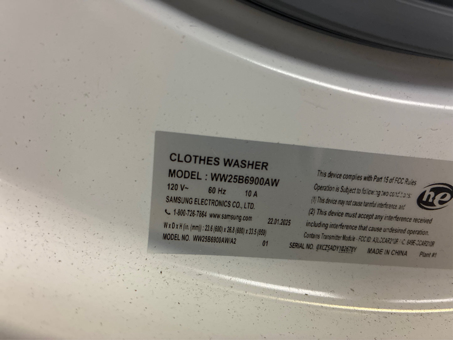 2.5 cu. ft. Front Load Washer with AI Smart Dial