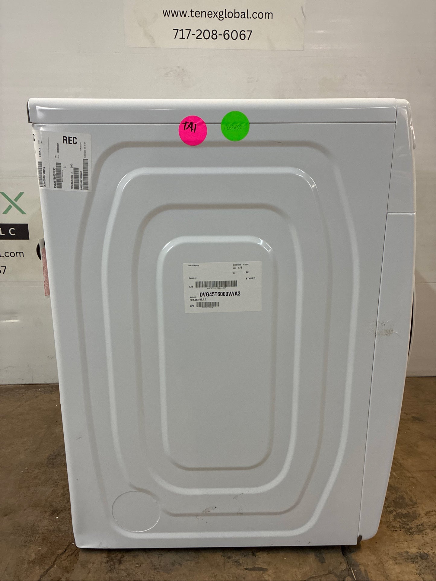 Samsung Gas Dryer with Sensor Dry, White
