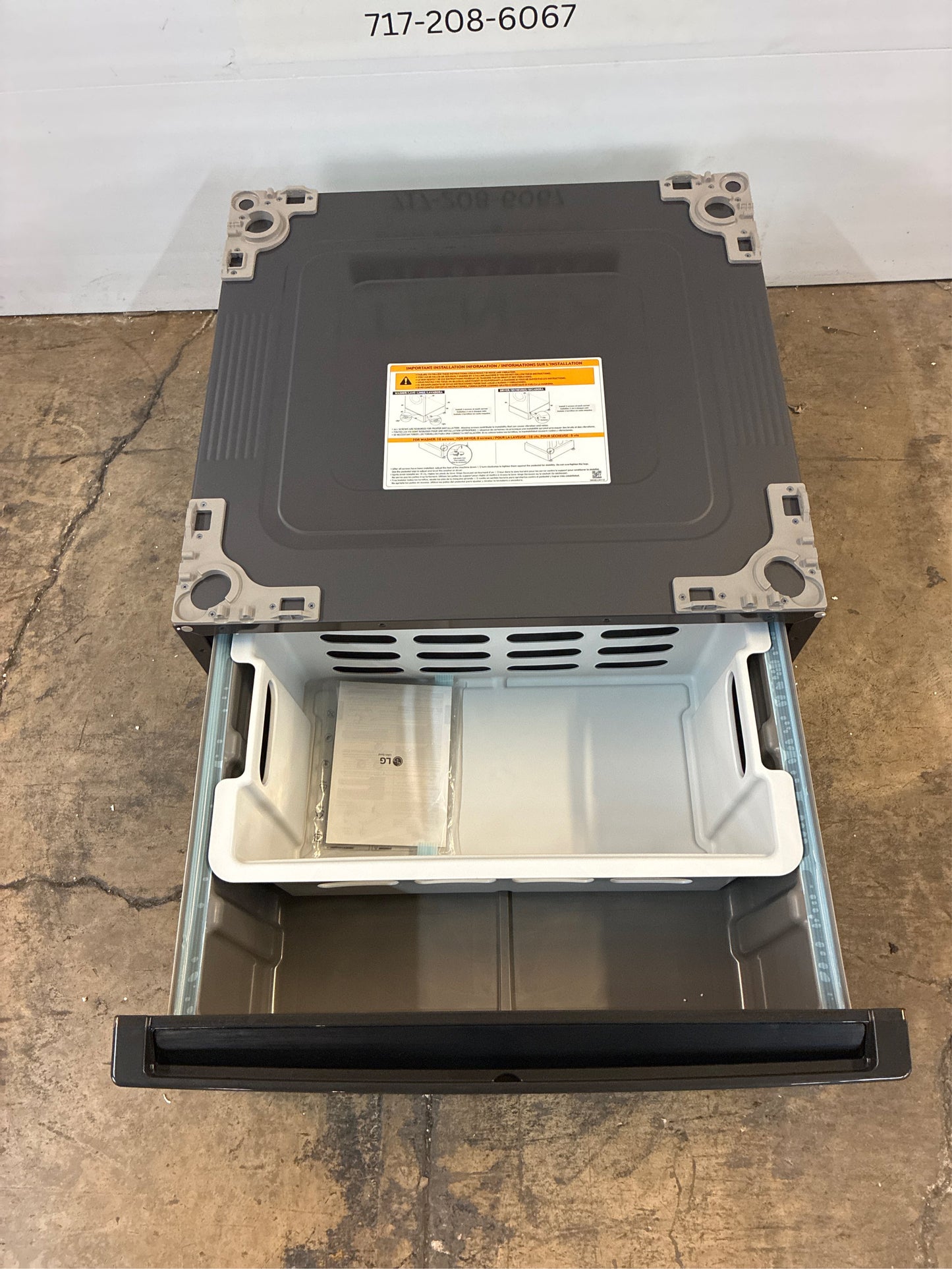 LG 27" Black Steel Laundry Pedestal with Drawer