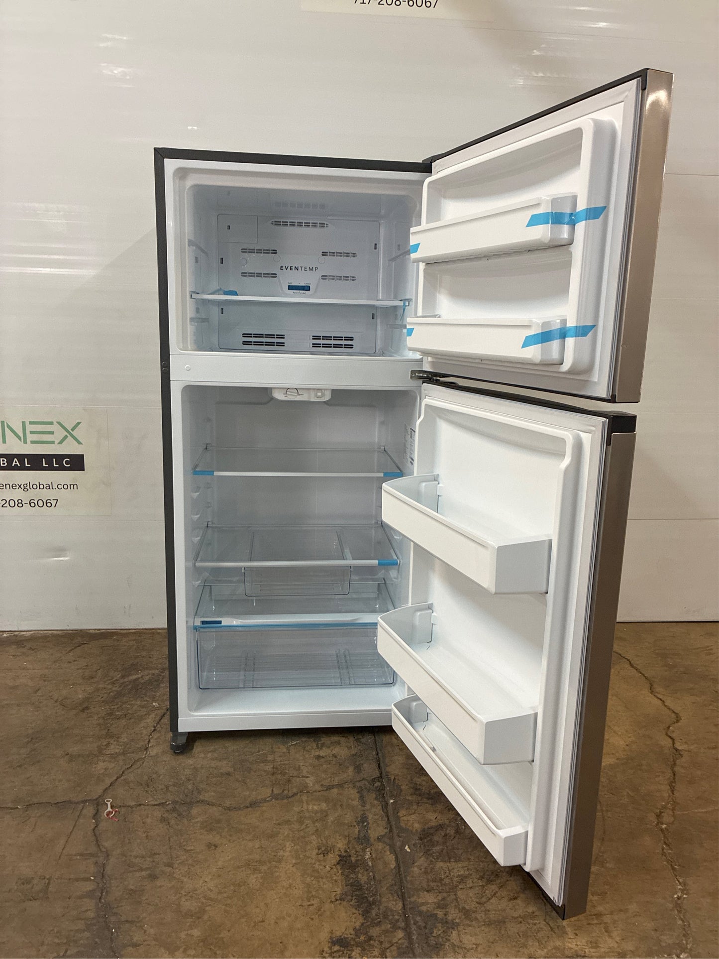 Frigidaire 13.9 cu. ft. Top Freezer Fridge, steel