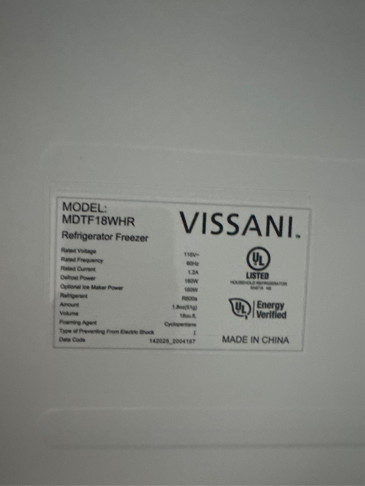 30 in. Top Freezer Refrigerator, 18.1 cu ft, White