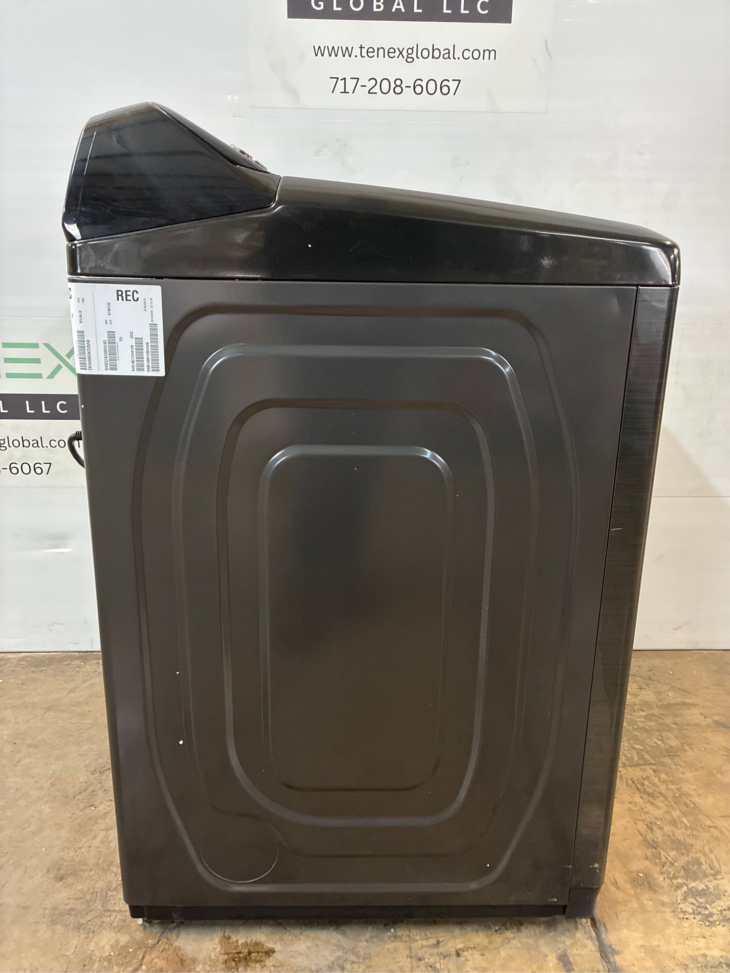 Samsung Brushed Black 7.4 cu. ft. Gas Dryer with Steam+