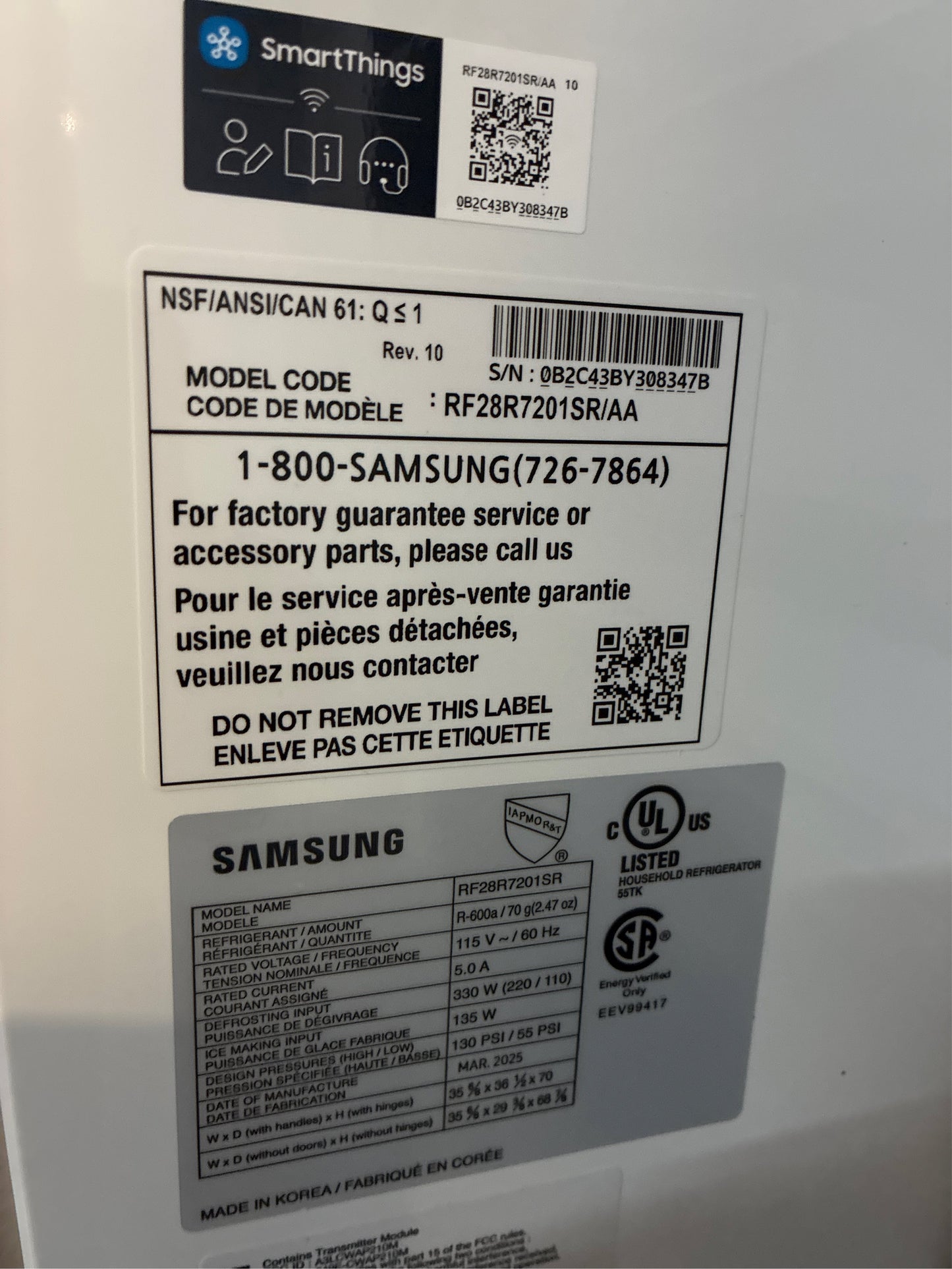 Samsung 28 Cu. Ft. 4-Door Refrigerator