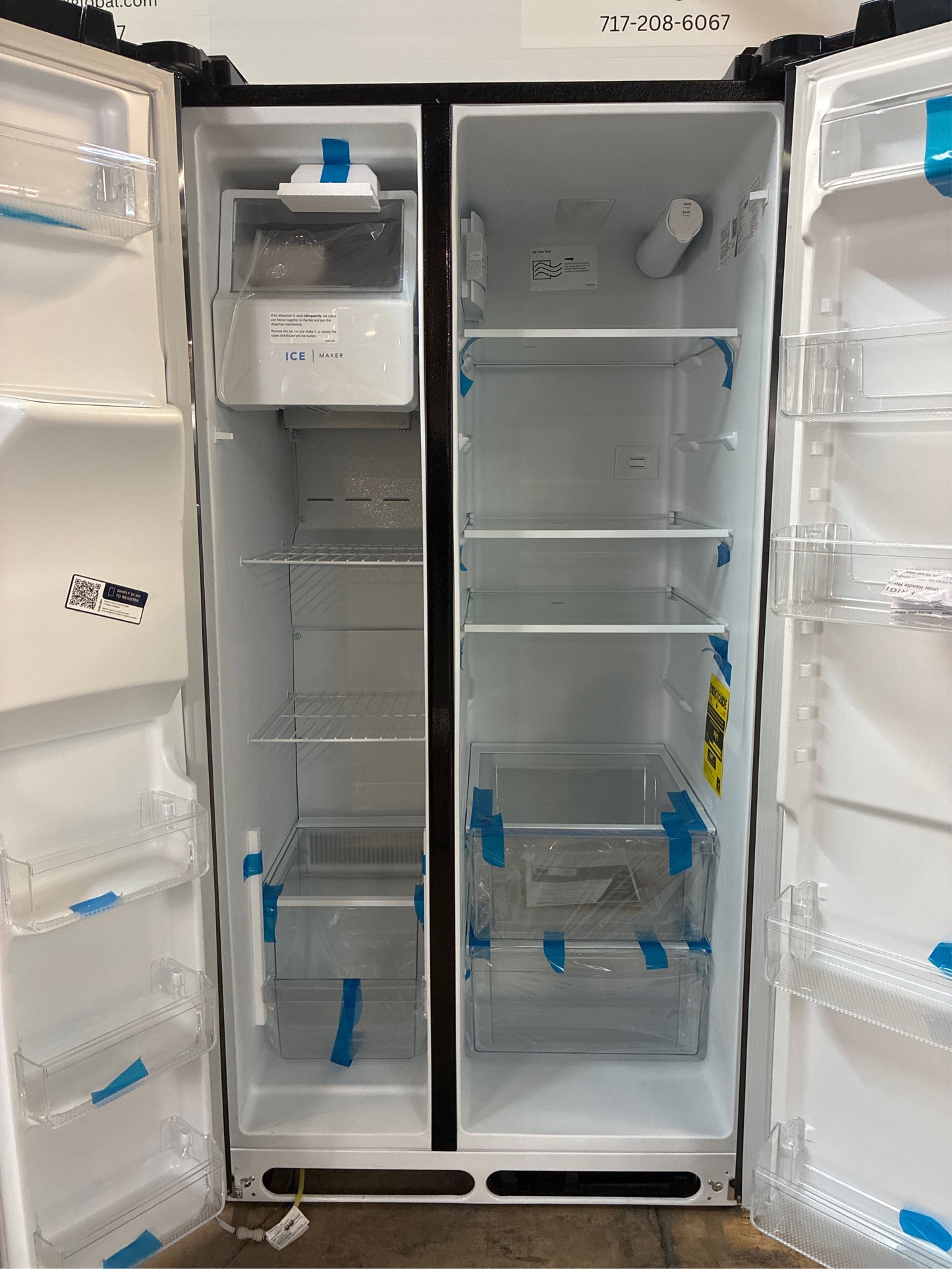 Frigidaire Black Stainless 36" SxS Refrigerator, 25.6 cu ft