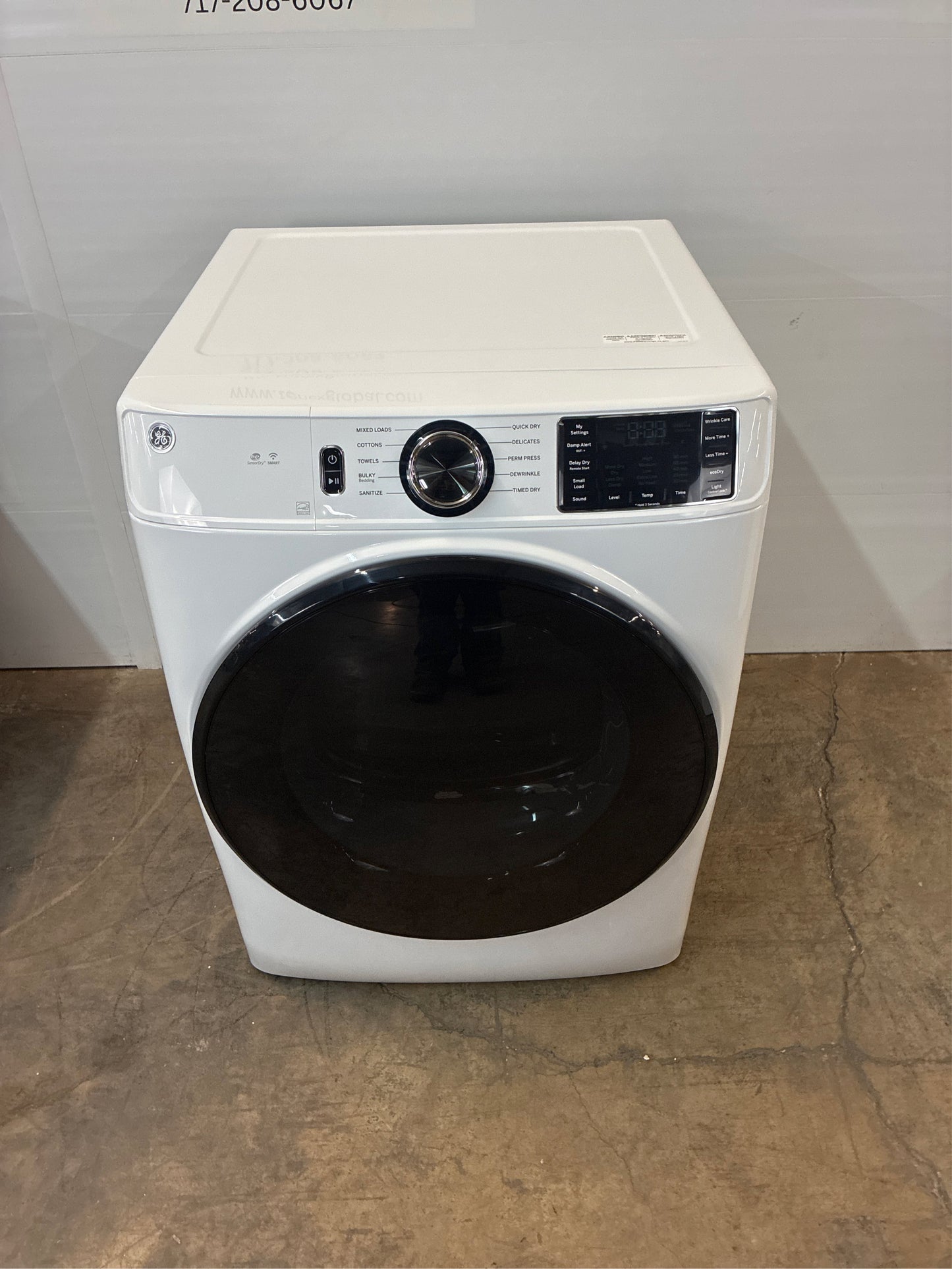 GE 7.8-cu ft Stackable Electric Dryer White