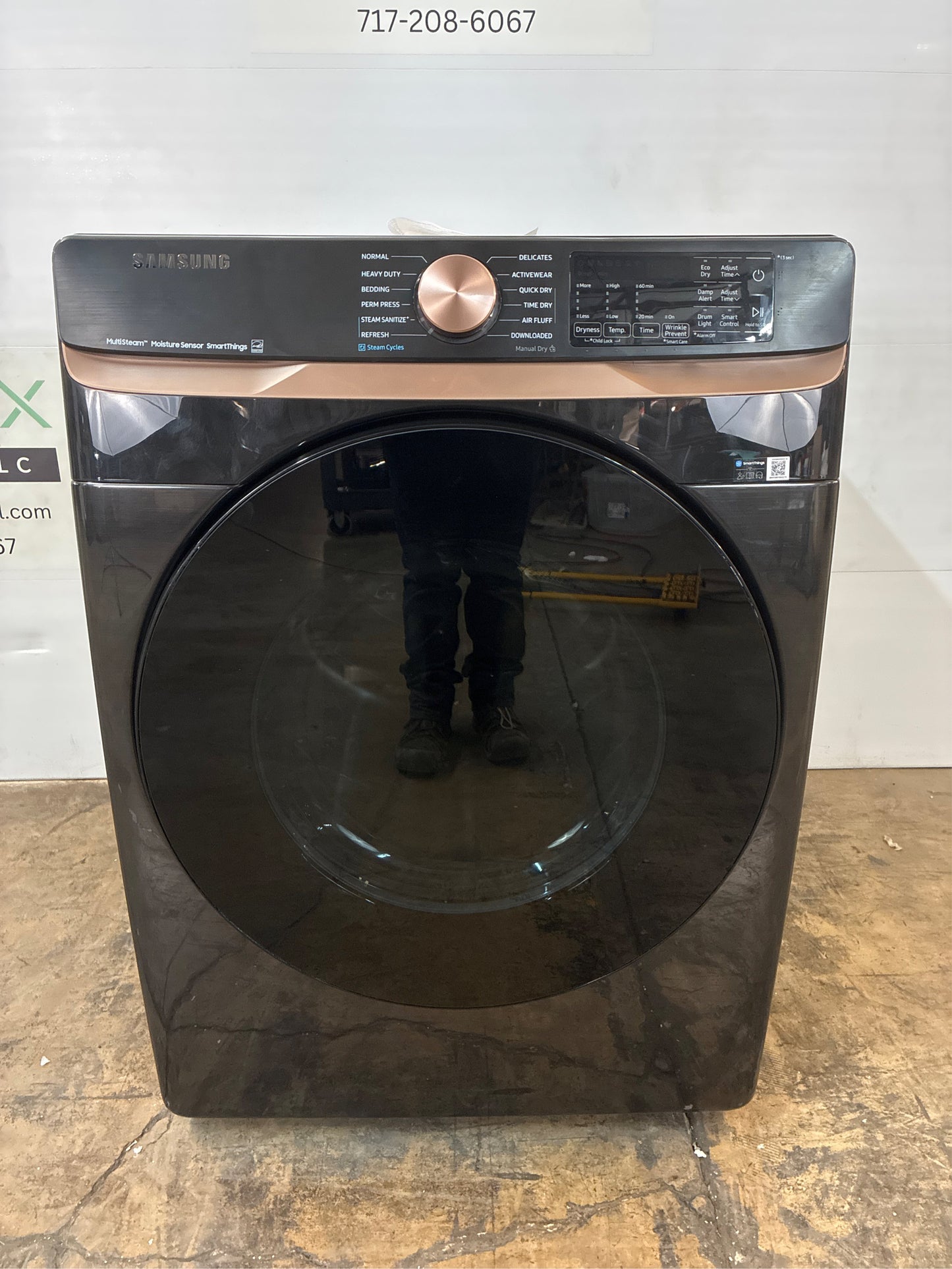 Samsung Smart Electric Dryer, Brushed Black