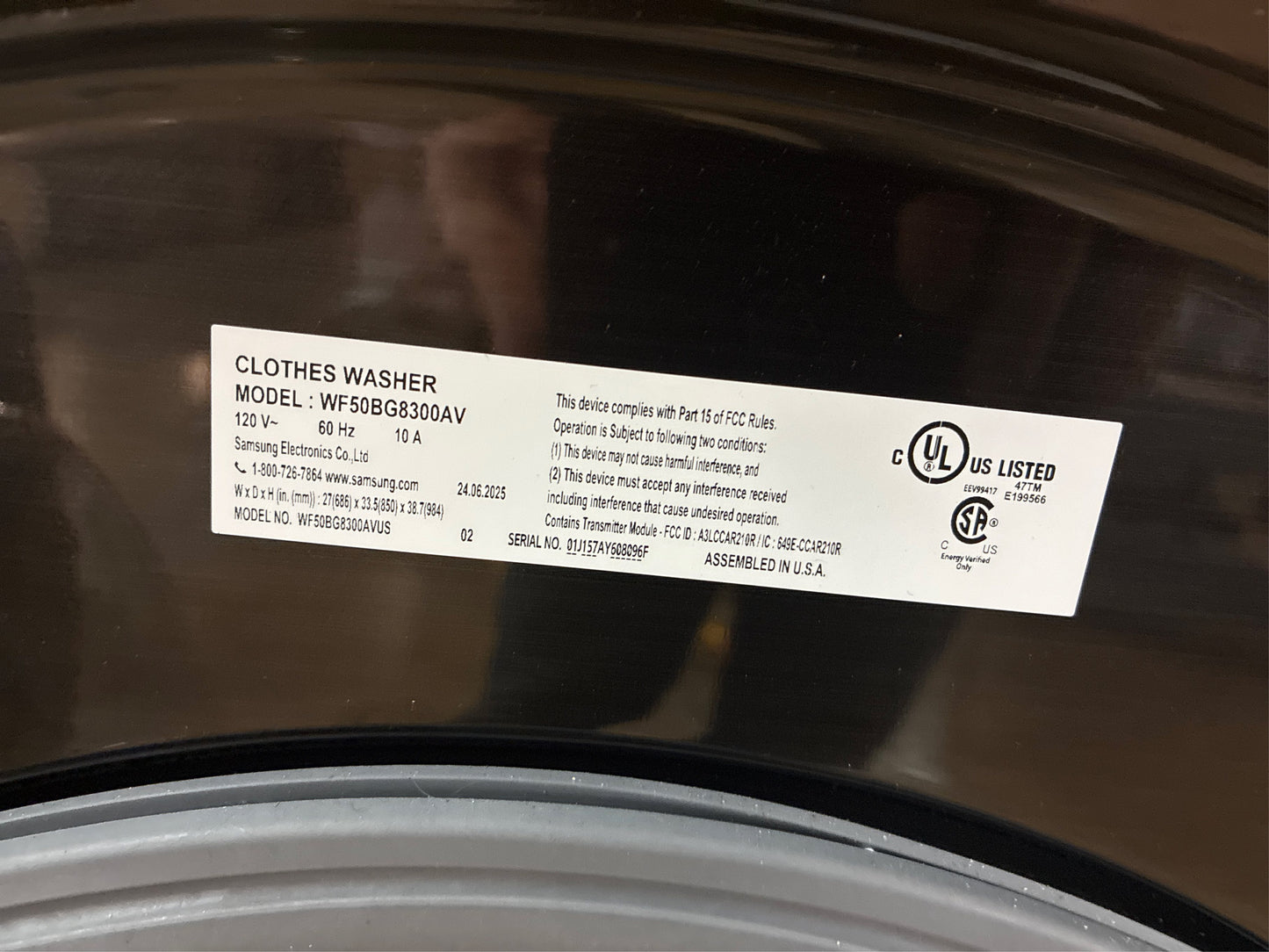 Samsung 5 cu. ft. Front Load Washer, Black
