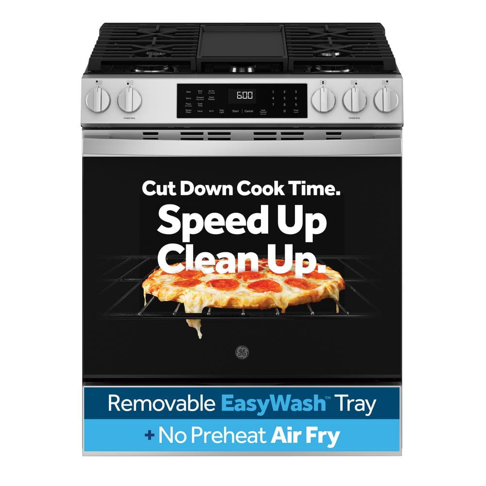 GE 30 in. 5-Burner Gas Convection Range