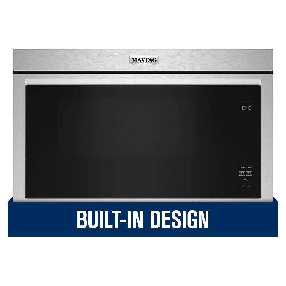 30 in. W 1.1 cu. ft. Stainless Steel Microwave