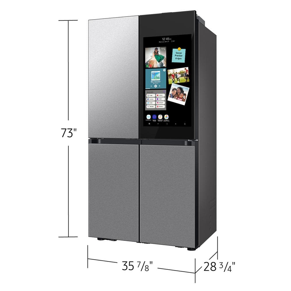 Samsung Bespoke 4-Door Flex Refrigerator with Hub+ Charcoal