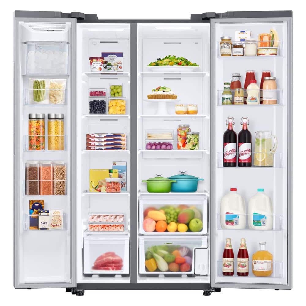 Samsung 36 in. 28 cu. ft. Smart Side-by-Side Refrigerator Stainless Steel