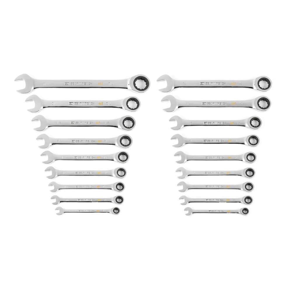 GEARWRENCH SAE/MM 90-Tooth Pro Ratcheting Set