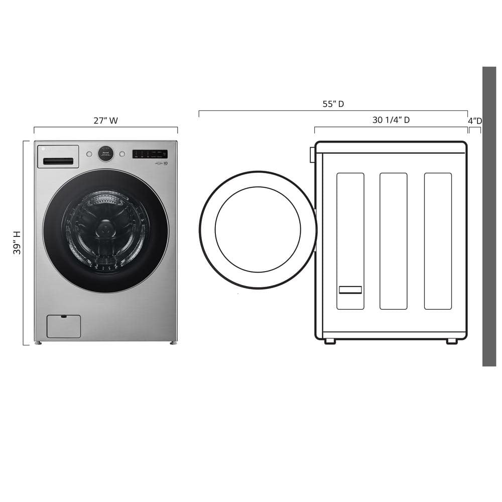 LG 4.5 cu. ft. Smart Front Load Washer