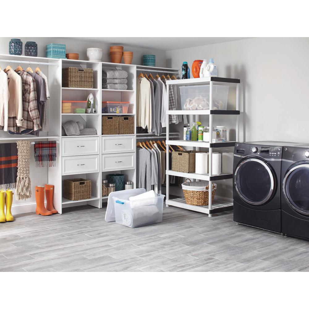 Gray 5-Tier Shelf (36 in. W x 72 in. H).