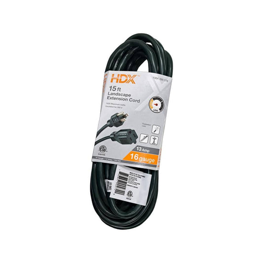 15 ft. Green 16/3 Indoor/Outdoor Extension Cord
