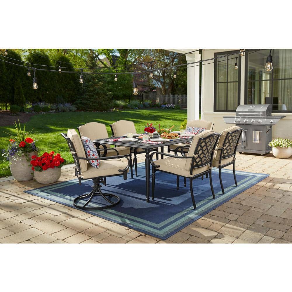 Laurel Oaks 7-Pc Brown Steel Patio Set