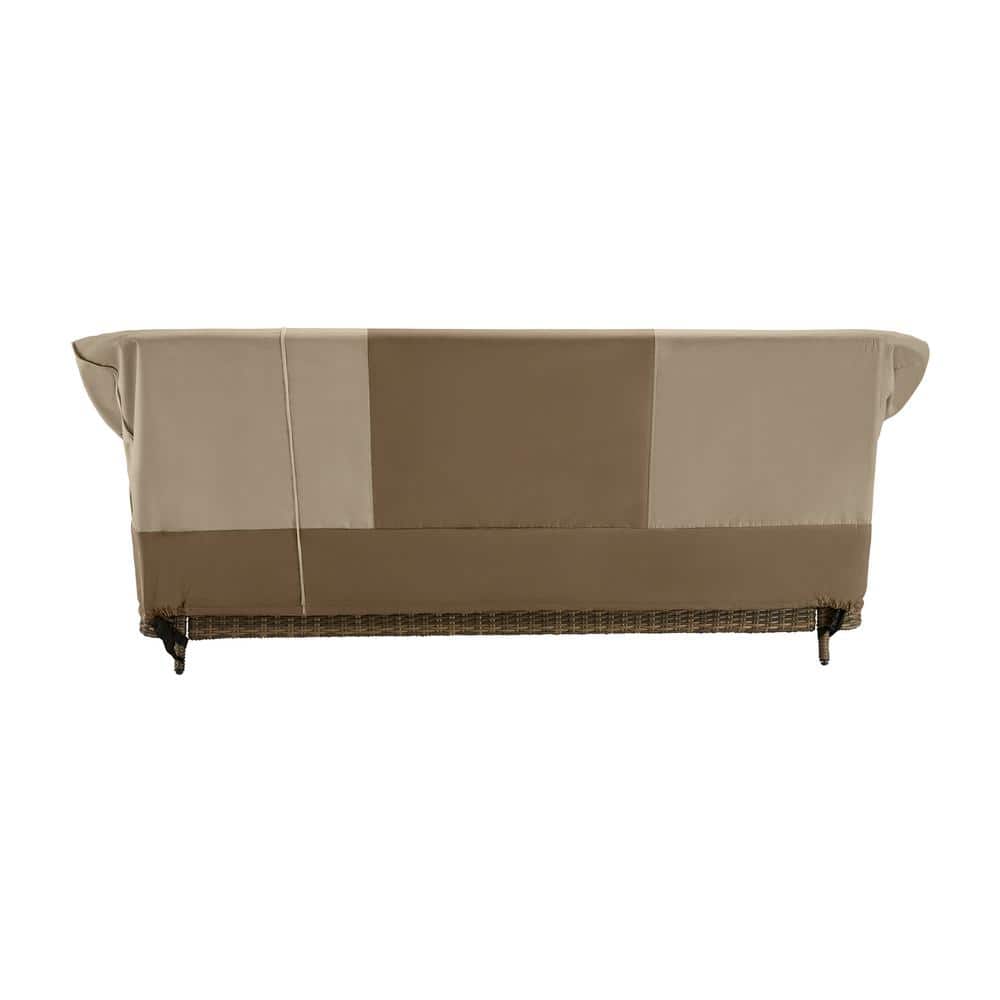 38x77.3x31 in. Beige Patio Loveseat/Sofa Cover