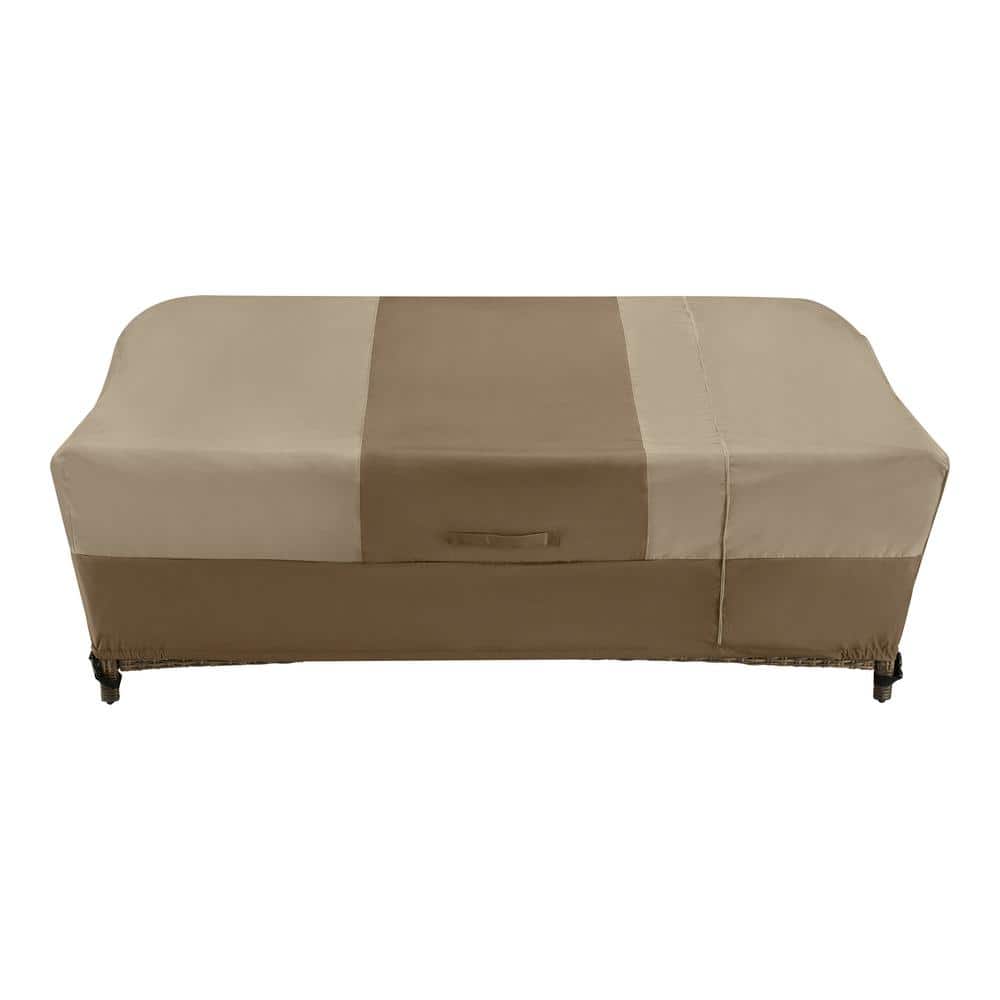 38x77.3x31 in. Beige Patio Loveseat/Sofa Cover