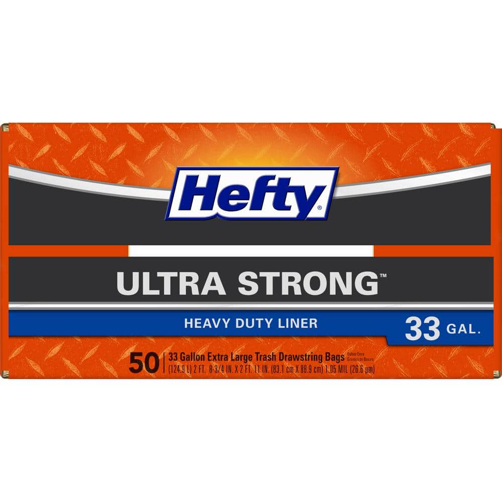 Hefty 33 Gal. Trash Bags, Ultra Strong (50 ct)