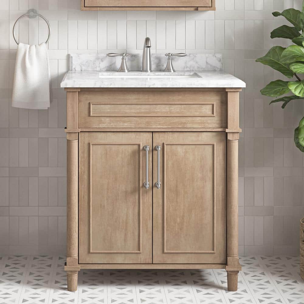 Aberdeen 30-in. Vanity w/ Carrara Top