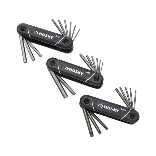 Folding Hex Key Set (9 SAE, 8 MM, 8 Torx)